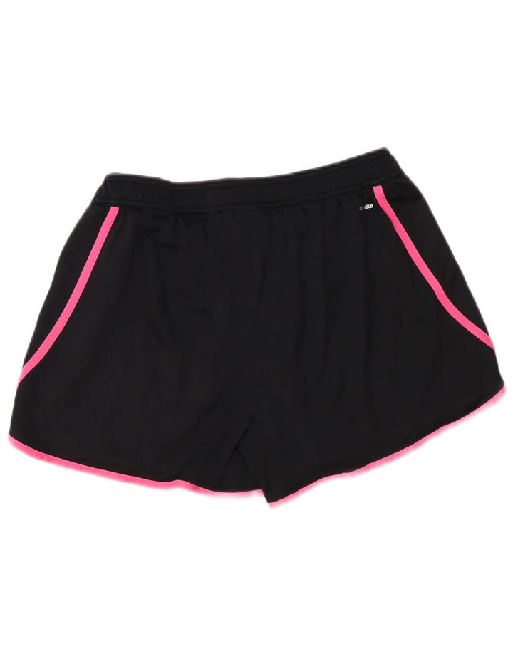 Pantaloncini sportivi ADIDAS Climalite da donna UK 16/18 Large Nero Poliestere