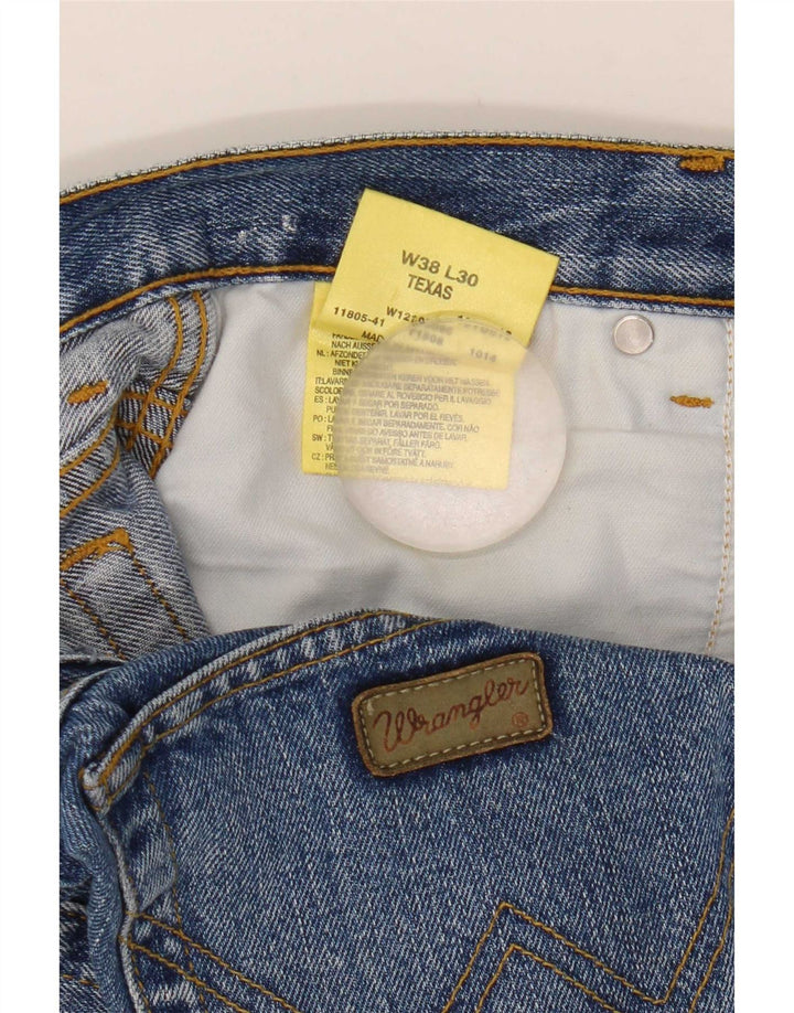 Jeans dritti da uomo Wrangler Texas W38 L30 cotone blu