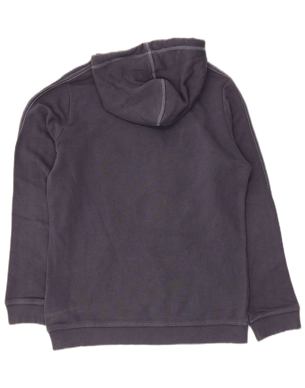 Felpa con cappuccio grafica da donna Adidas IT 46 Large in cotone blu navy