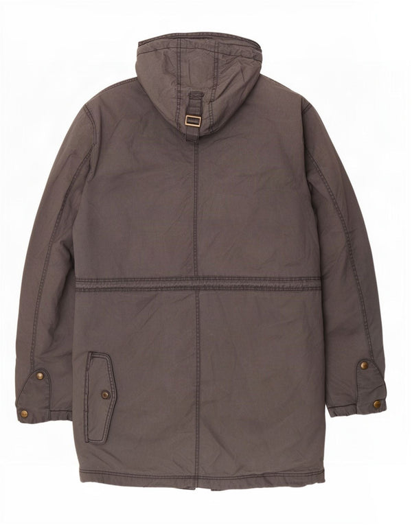 Giacca parka con cappuccio da uomo Jack & Jones UK 42 XL poliestere grigio