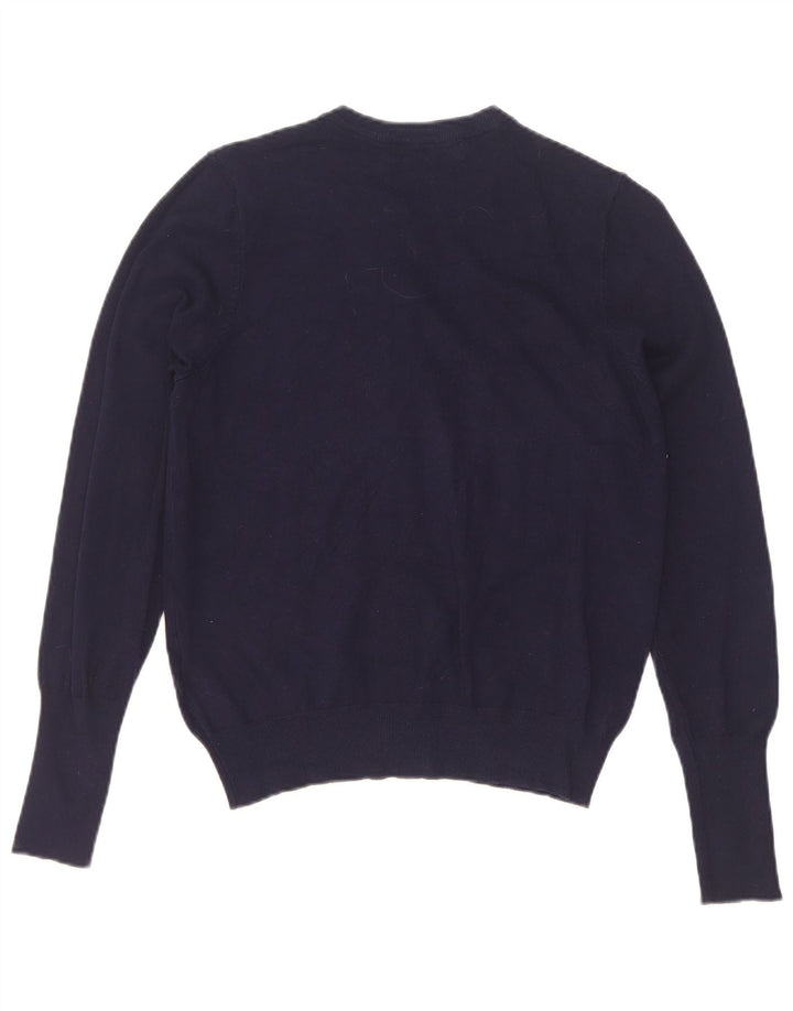 Maglione cardigan da donna Marks & Spencer UK 12 Viscosa blu navy medio