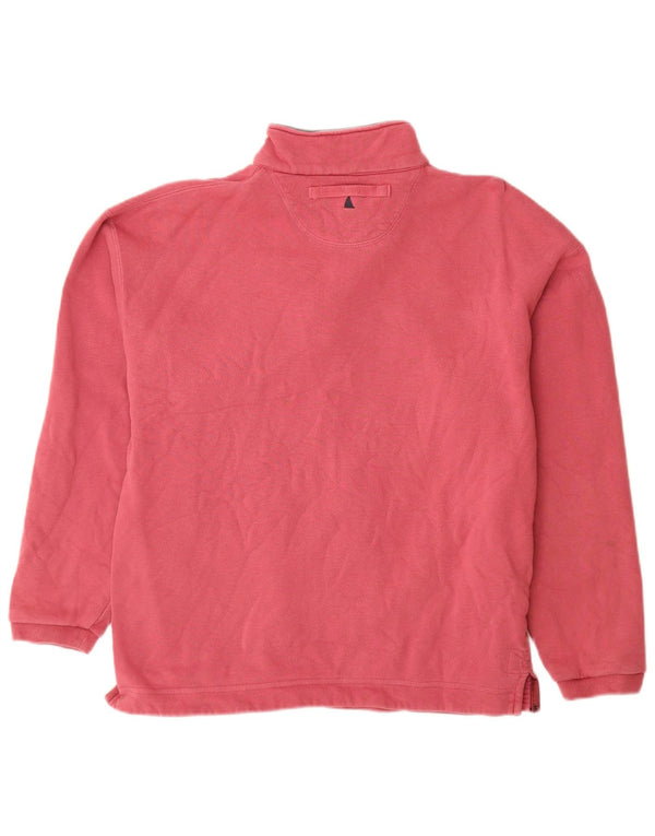 Felpa Musto da uomo con zip e collo, piccola, in cotone rosa