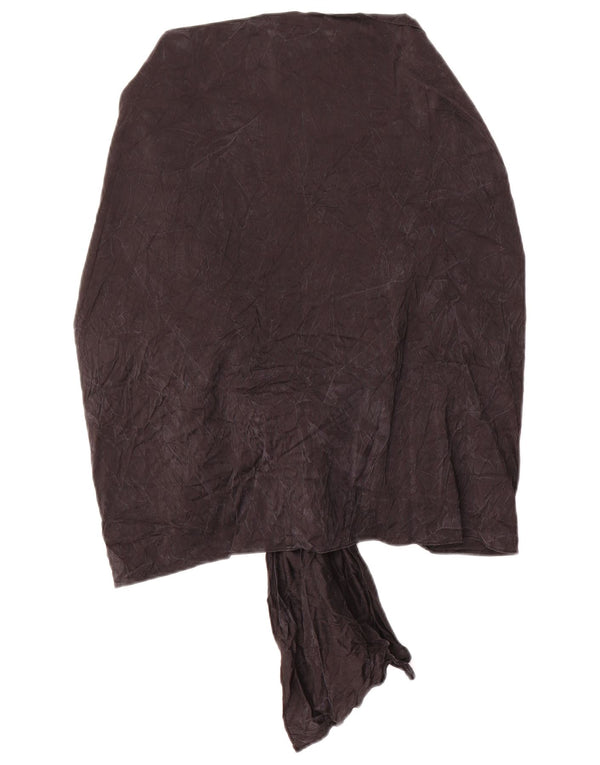 Luisa Spagnoli Top Cardigan Poncho Avvolgente da Donna Taglia Unica Seta Nera