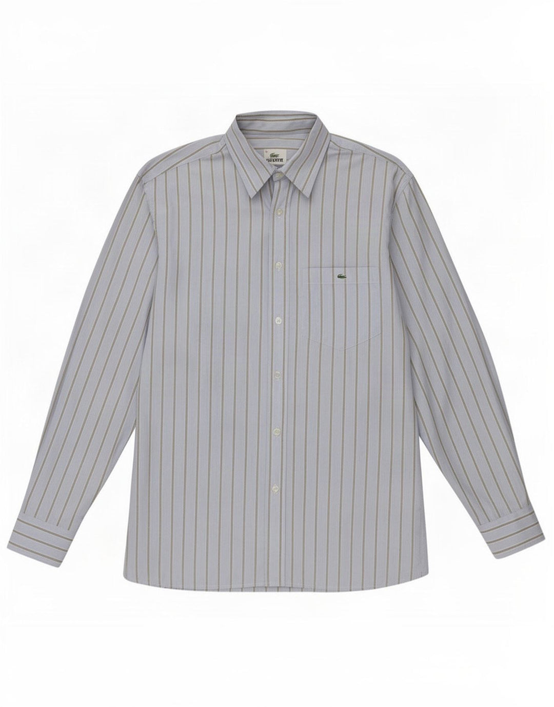 Camicia da uomo Lacoste taglia 38 piccola in cotone a righe blu