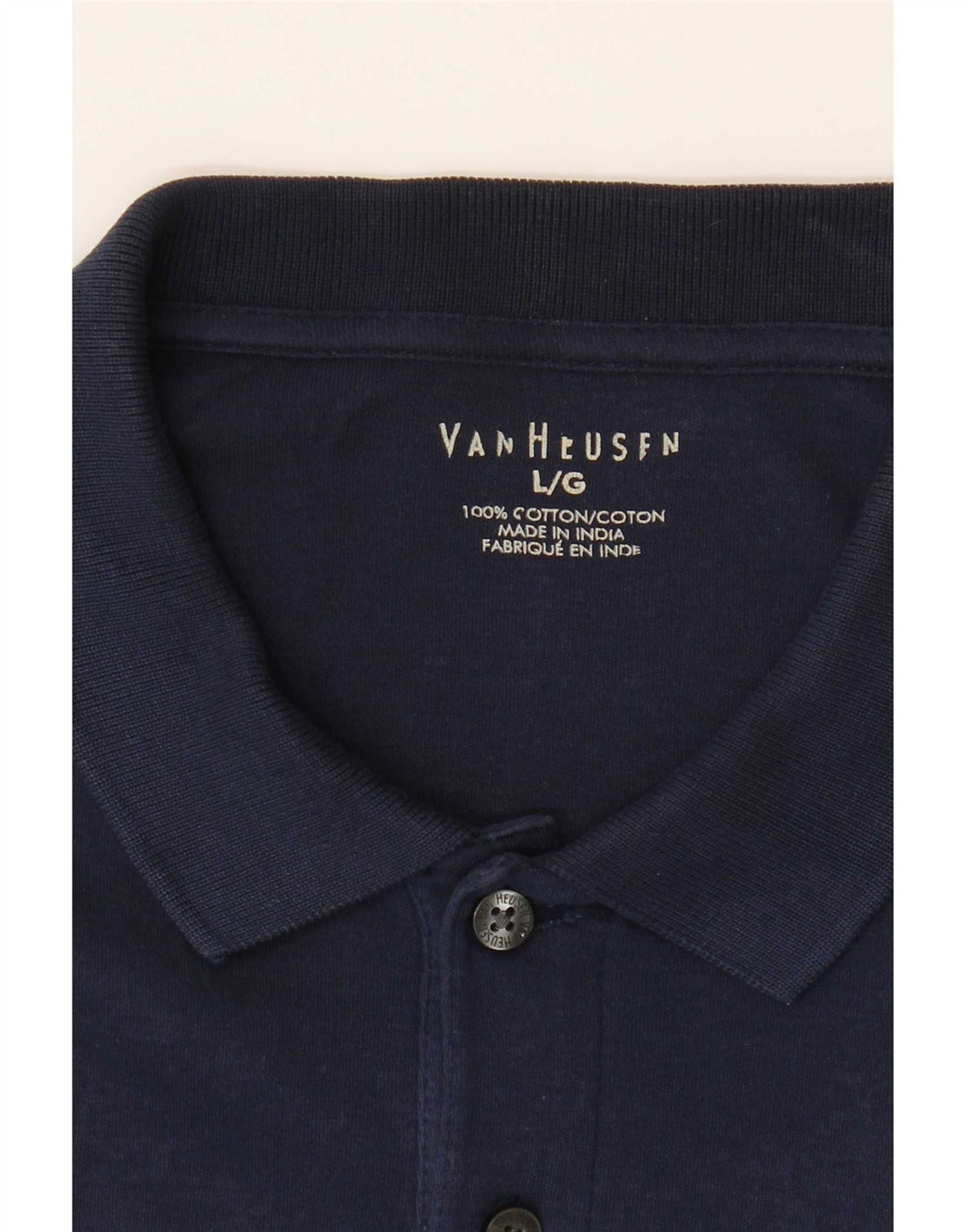 Polo da uomo Van Heusen grande in cotone blu navy
