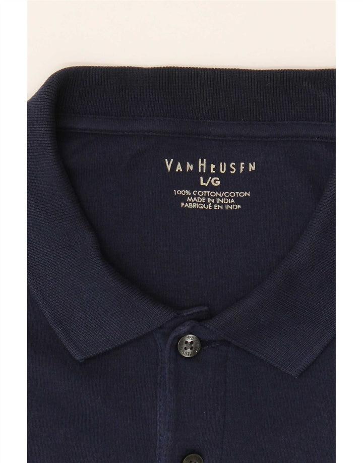Polo da uomo Van Heusen grande in cotone blu navy