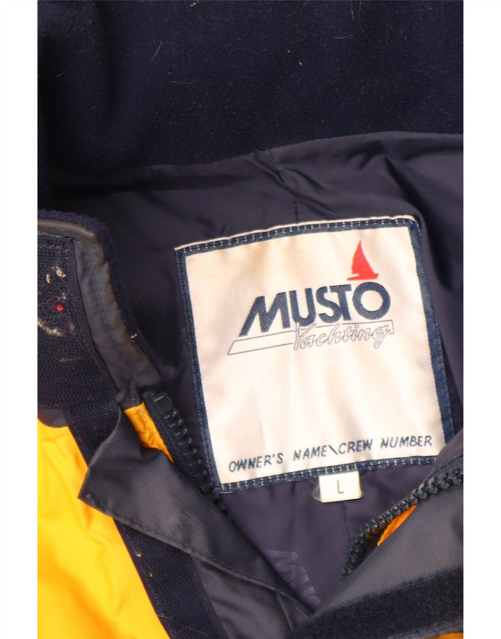 Giacca da sci da uomo Musto UK 40 Large in nylon color block giallo
