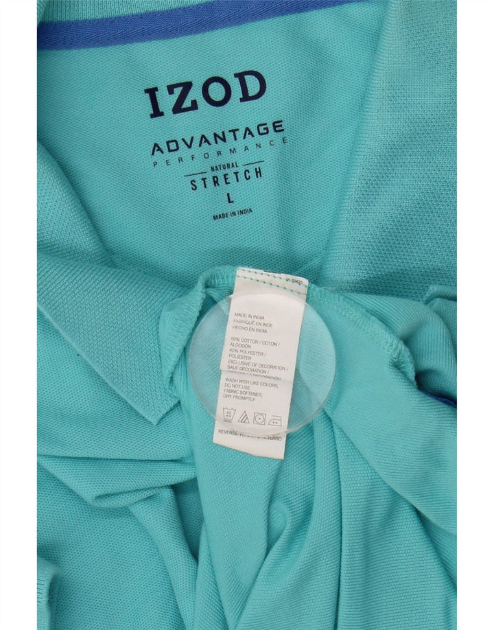 Polo da uomo IZOD grande in cotone turchese