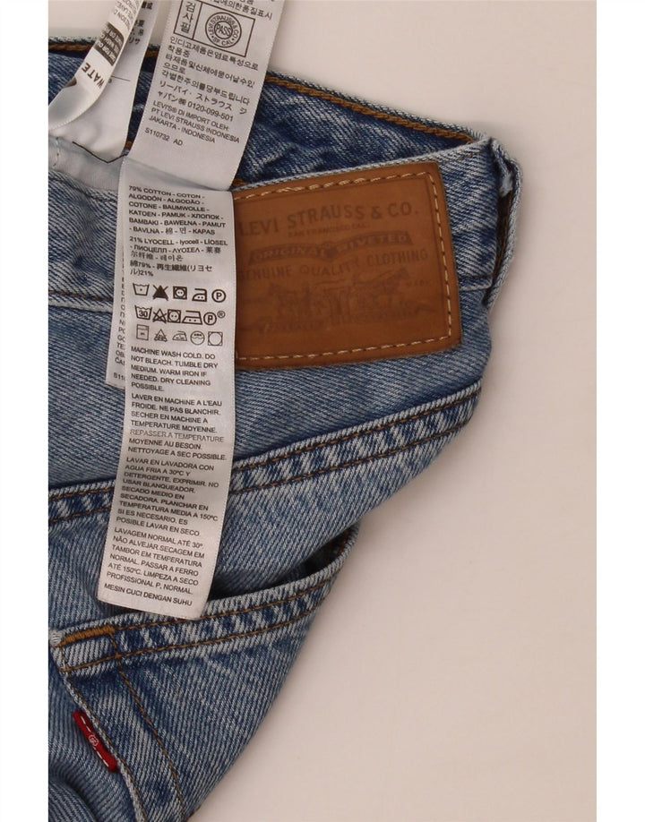 Jeans dritti a gabbia toracica da donna LEVI'S W27 L27 cotone blu