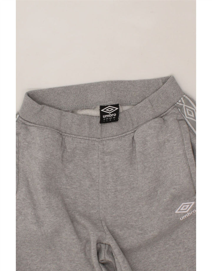 UMBRO Womens Graphic Tracksuit Trousers UK 10 Small  Grey Cotton Vintage Umbro and Second-Hand Umbro from Messina Hembry 