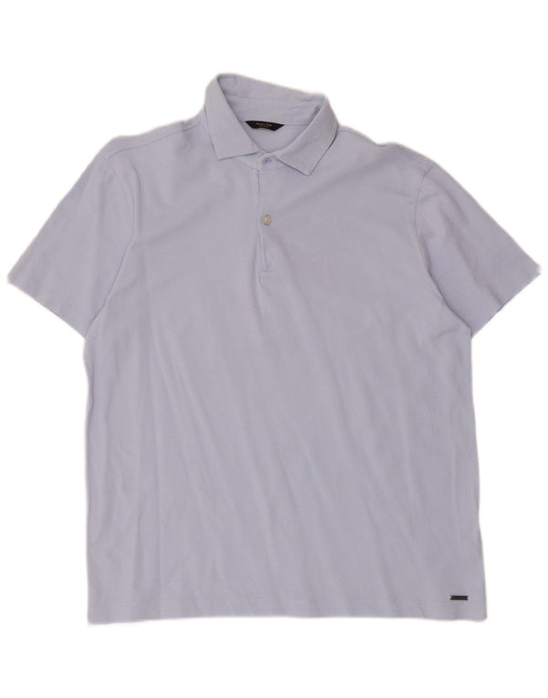 Polo Uomo Massimo Dutti Large Blu In Cotone