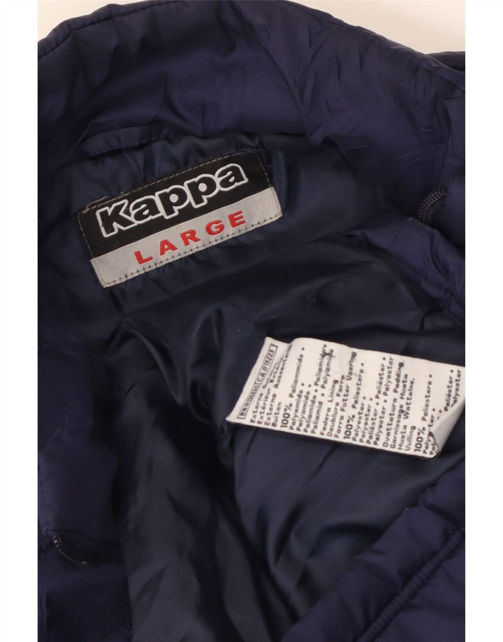 Gilet imbottito da uomo Kappa UK 40 Large blu navy in poliammide
