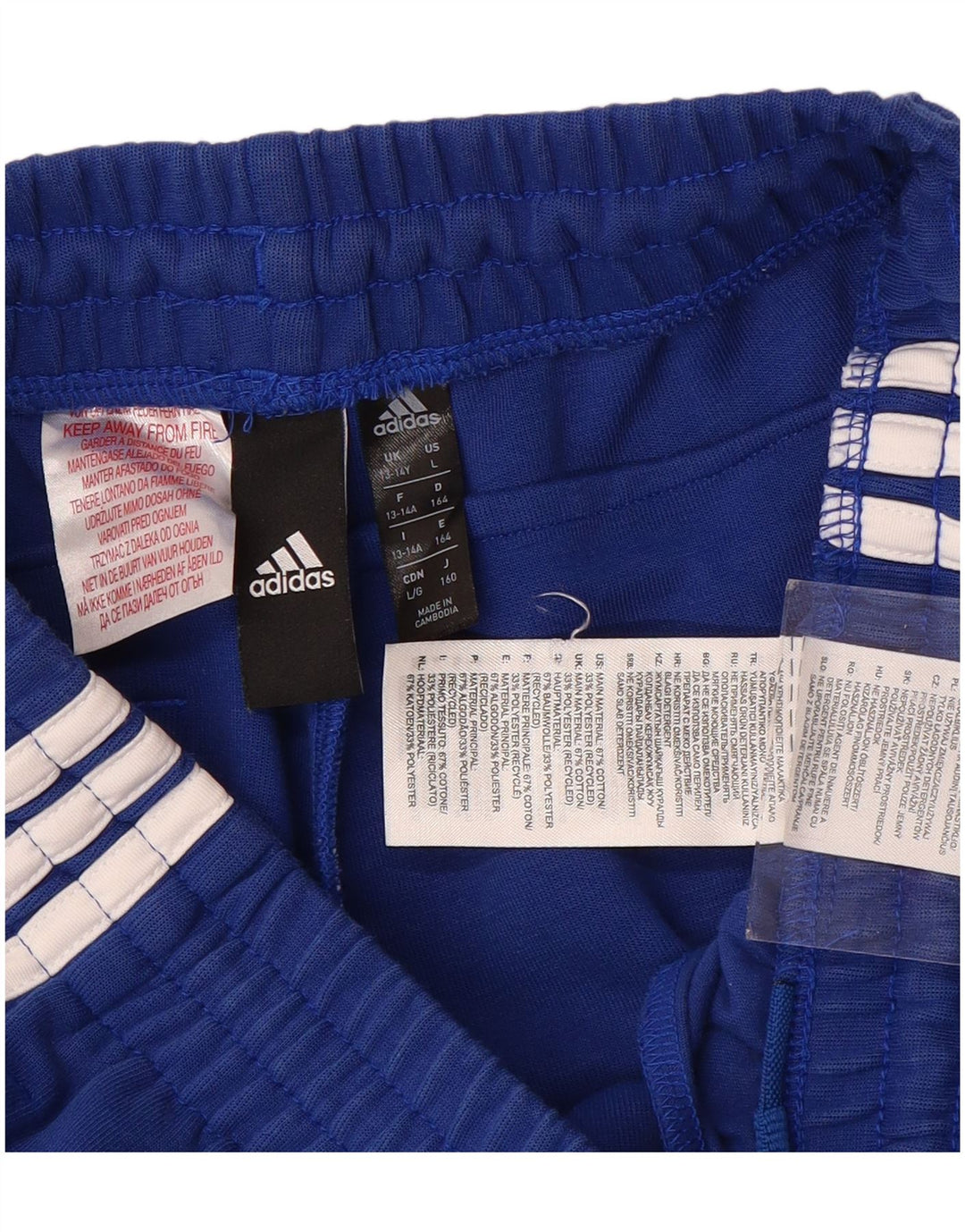 Pantaloni della tuta da ragazzo ADIDAS Joggers 13-14 anni in cotone blu