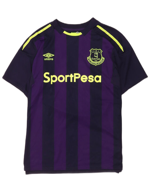 Umbro Uomo Everton F.C. T-shirt grafica Top sportivo a righe viola medio