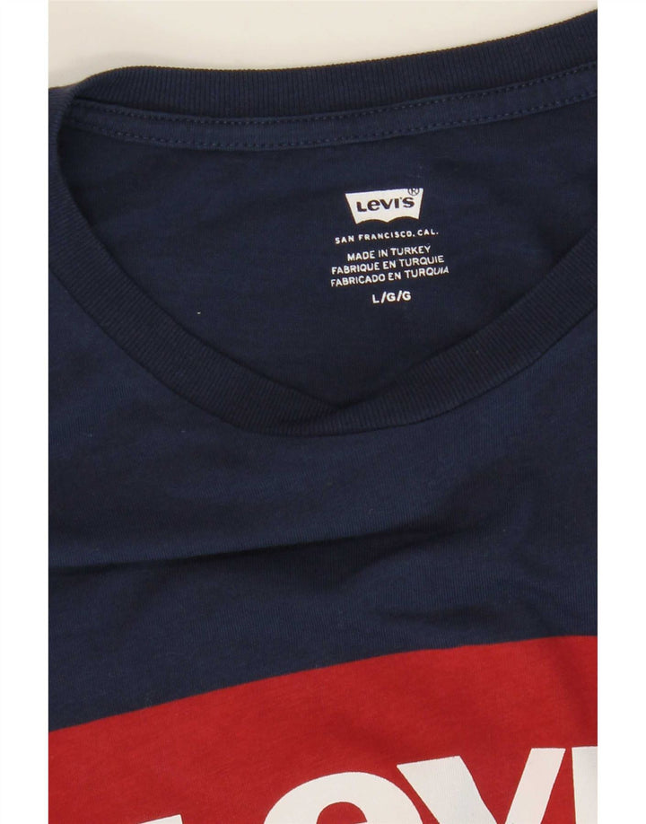 T-shirt grafica da uomo Levi's Top grande blu navy