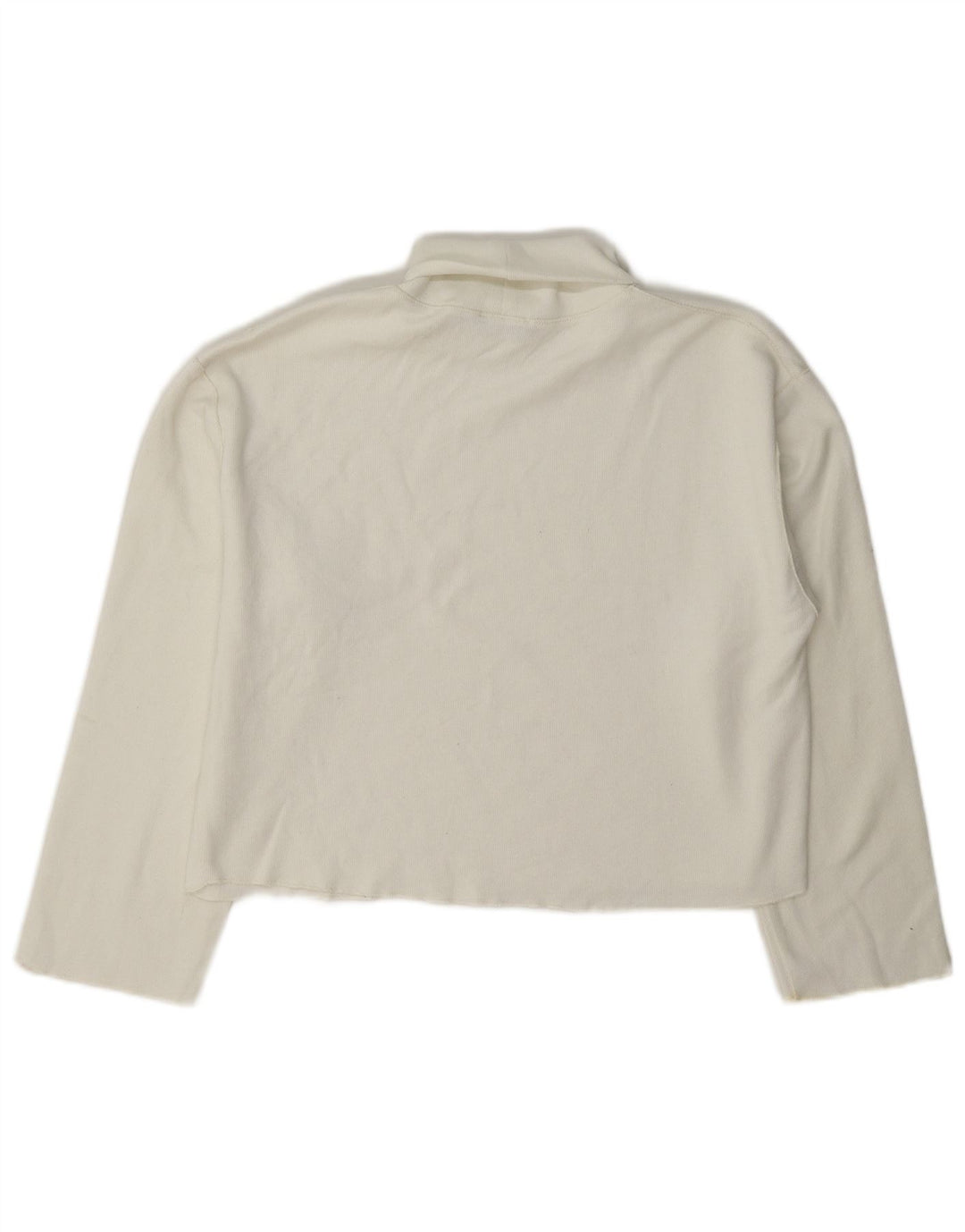 Maglione corto oversize a collo alto da donna Zara UK 10 piccolo bianco