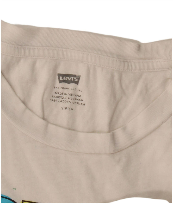 T-shirt grafica da donna Levi's Top UK 10 piccola bianca