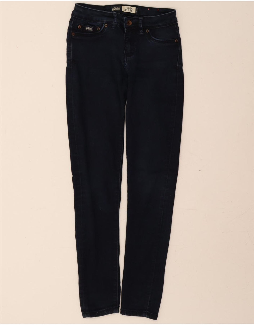 SUPERDRY Womens Alexia Jegging Jeans W25 L30 Navy Blue Cotton Vintage Superdry and Second-Hand Superdry from Messina Hembry 