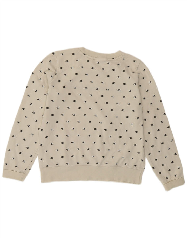 Felpa con grafica da donna Champion UK 14 Medium White