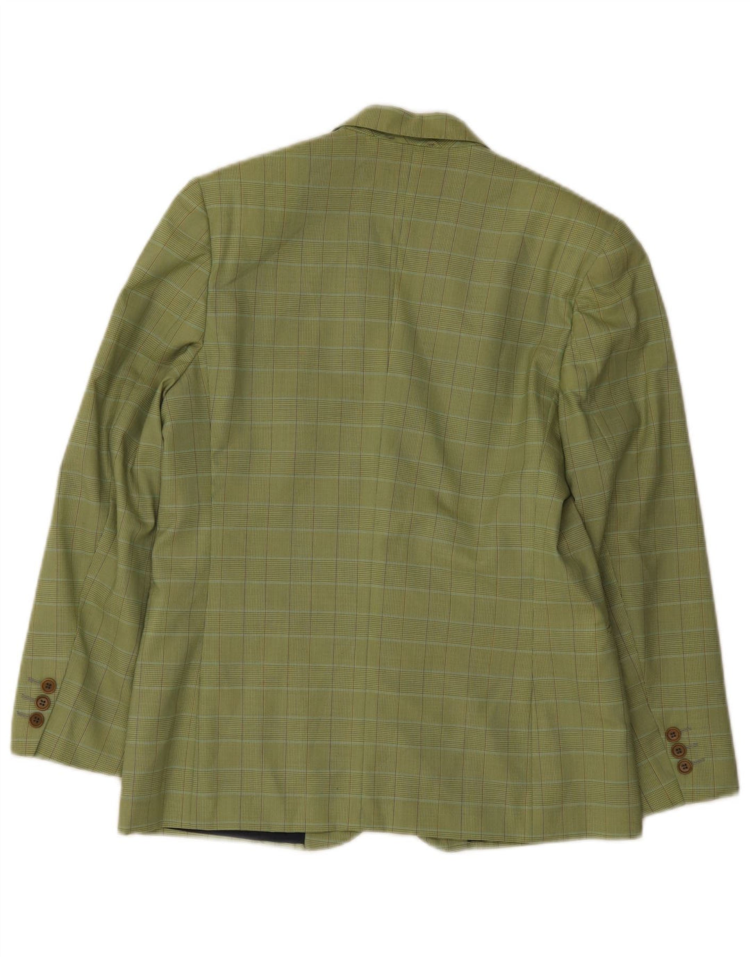 Giacca blazer a 2 bottoni da donna Norton & Wilson IT 46 grande motivo a quadri verdi