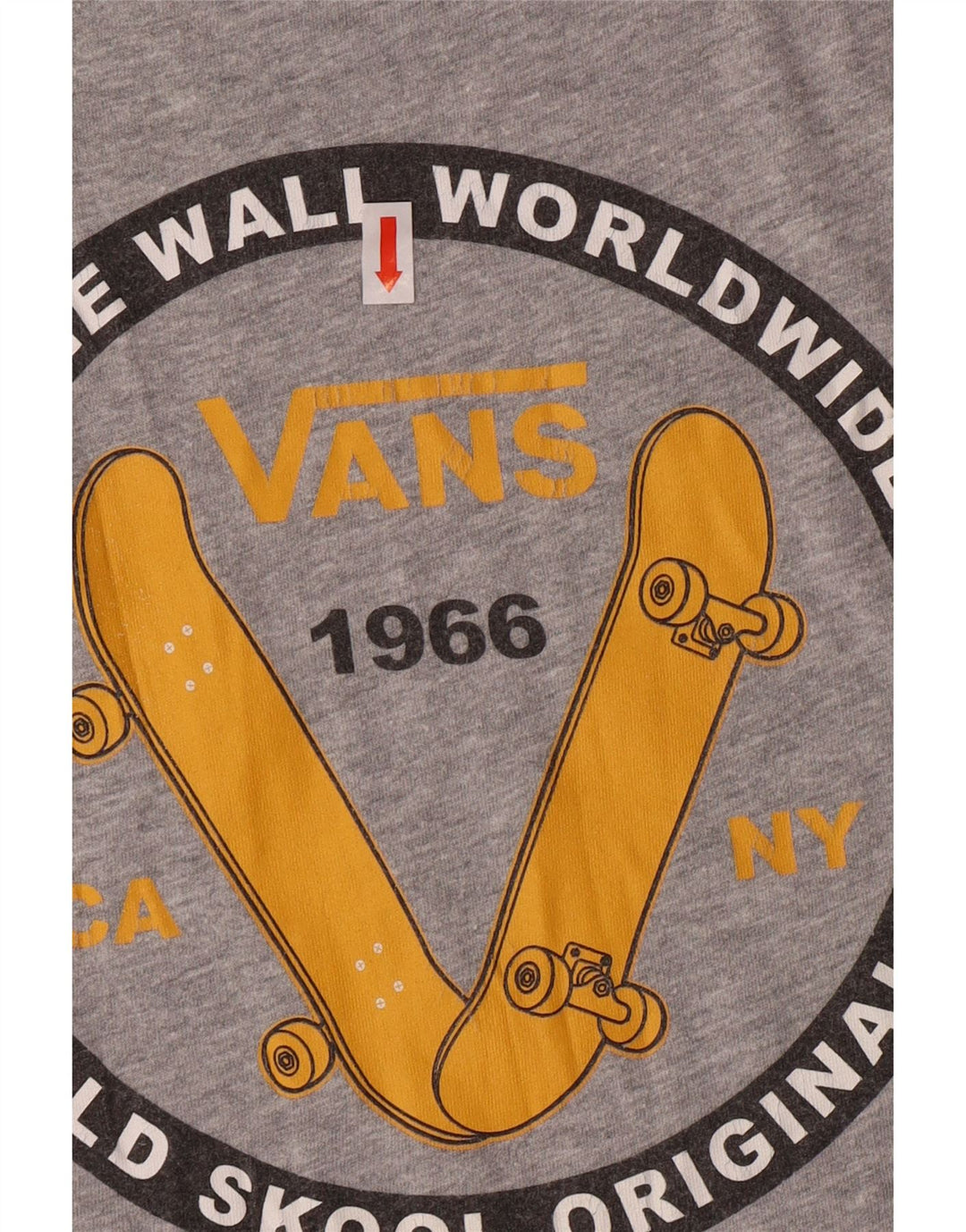 T-shirt grafica da bambino Vans Classic Fit 12-13 anni, taglia grande, in cotone grigio