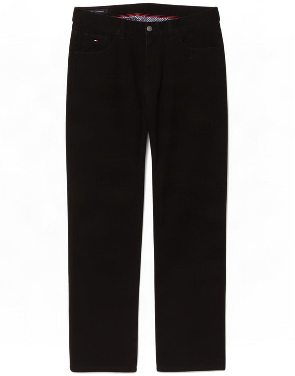 Tommy Hilfiger Mens Straight Jeans W36 L31 Black Cotton