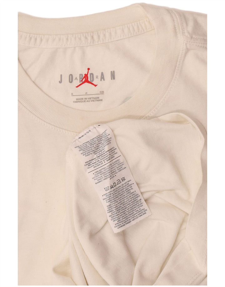T-shirt grafica da uomo Jordan Top piccola in cotone bianco