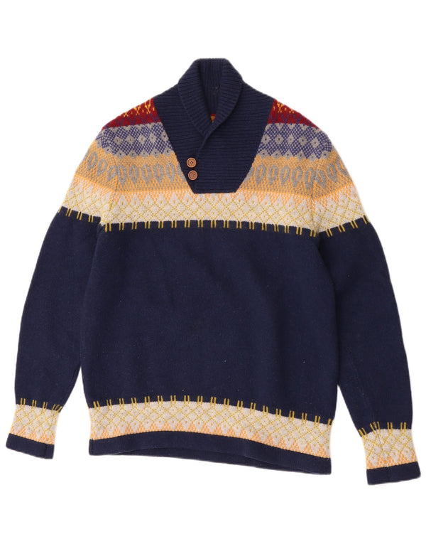 Levi's Uomo Maglione con collo a scialle Maglione color block blu navy medio