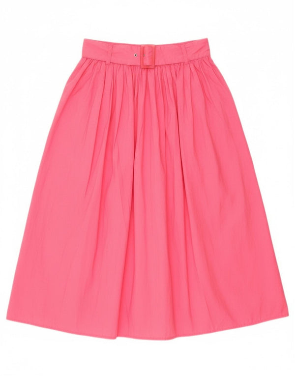 Gonna a trapezio da donna Benetton IT 44 media W28 cotone rosa