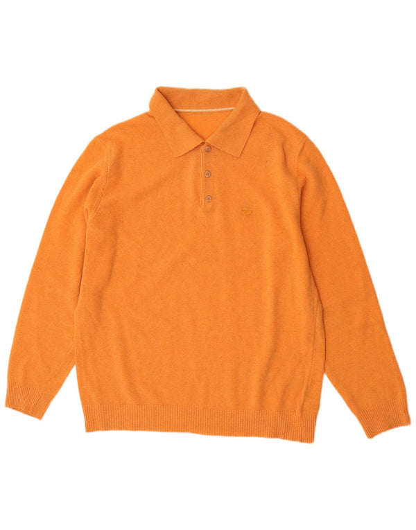 Maglione da uomo a collo alto Sergio Tacchini XL in lana arancione