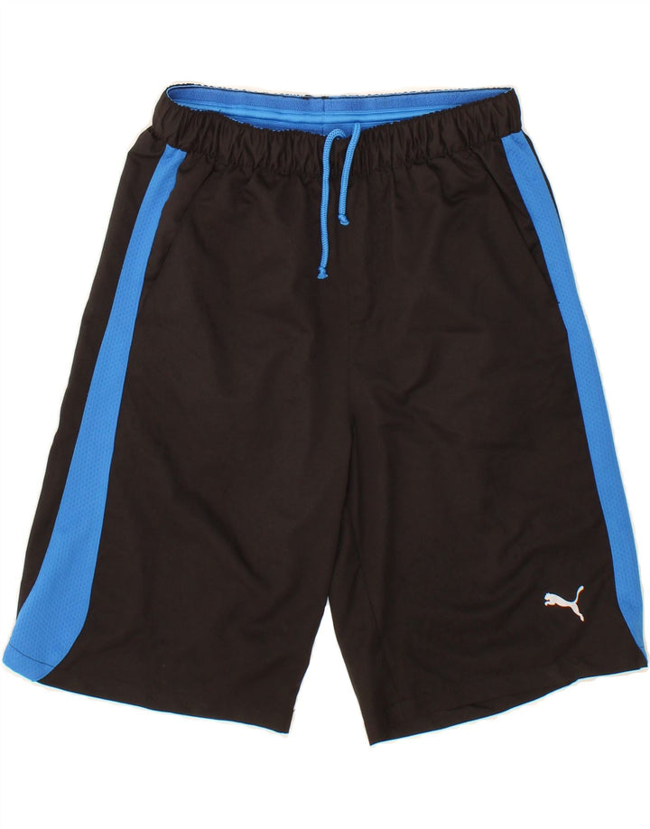 PUMA Mens Sport Shorts Small Black Colourblock Polyester Vintage Puma and Second-Hand Puma from Messina Hembry 