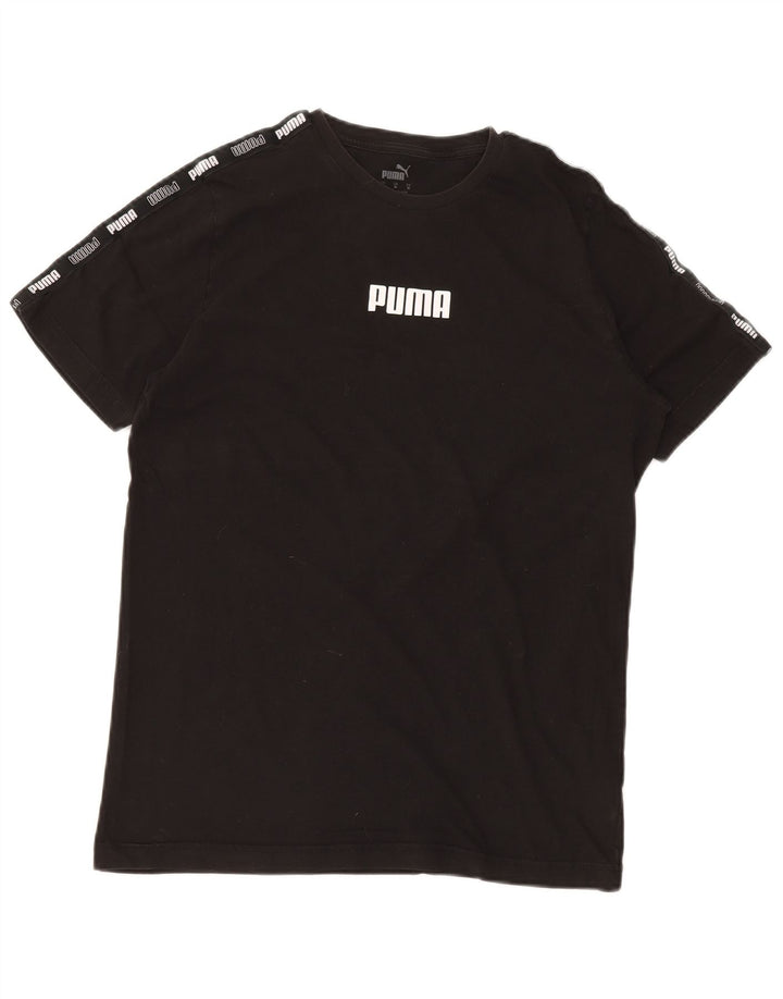T-shirt grafica da uomo PUMA Top in cotone nero medio