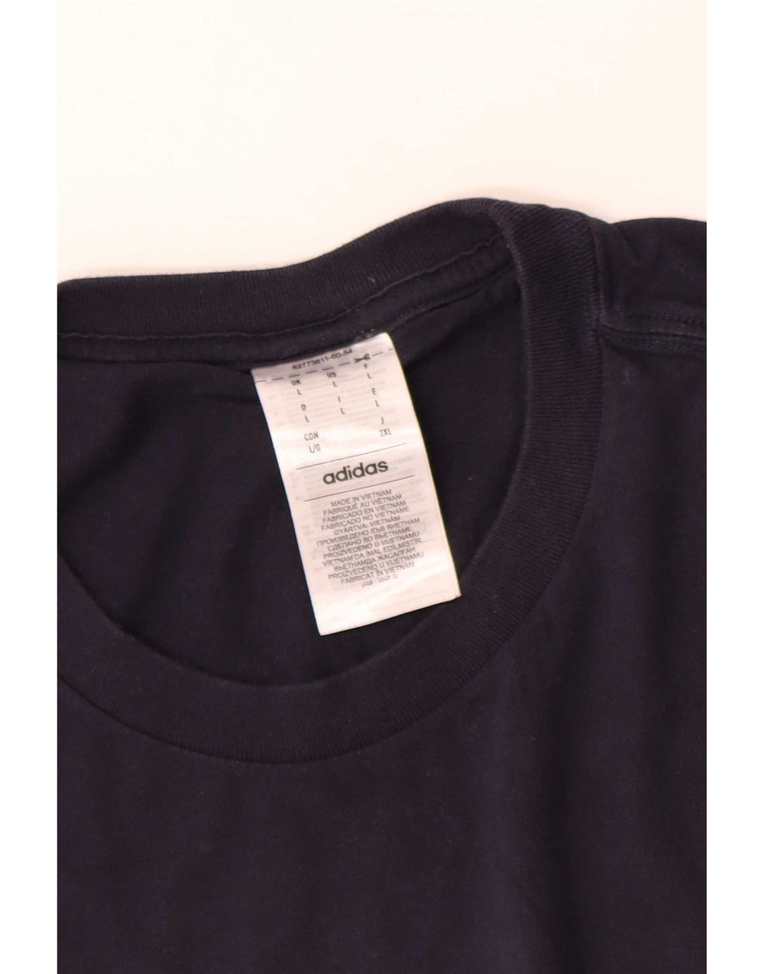 T-shirt da uomo Adidas Top Large in cotone blu navy