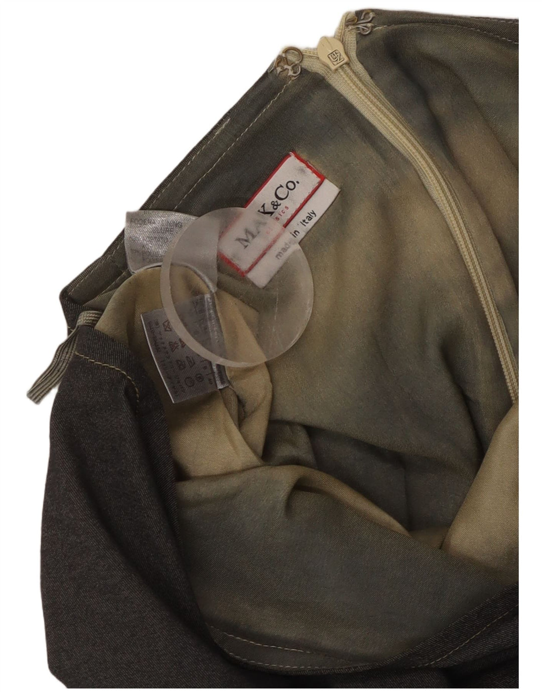 Gonna a tubino da donna Max & Co. UK 8 piccola W28 acetato grigio