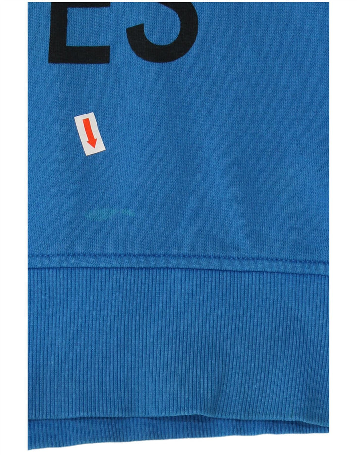 JACK & JONES Felpa con cappuccio grafica da uomo XL in cotone blu