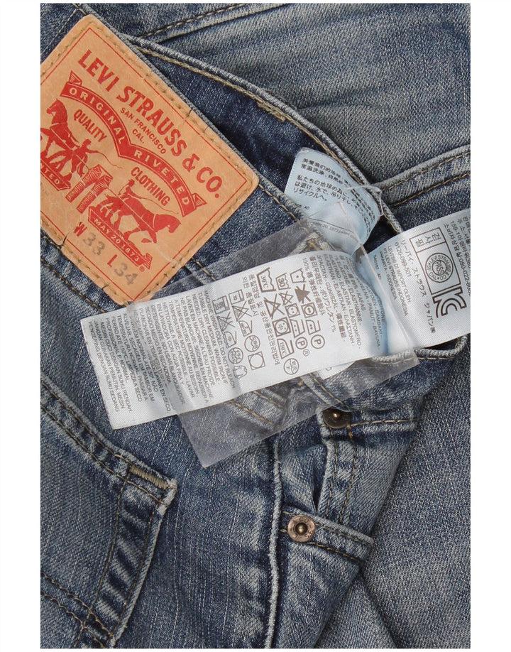 LEVI'S Mens 511 Slim Jeans W33 L34 Blue Cotton