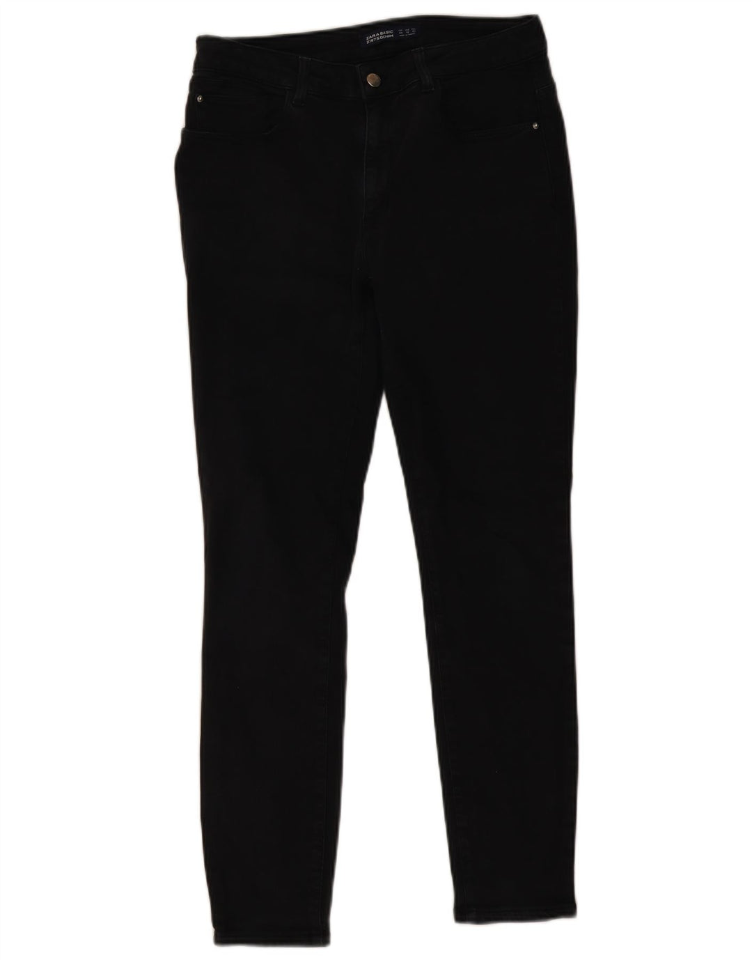 Jeans slim da uomo Zara EU 44 Large W34 L28 Neri