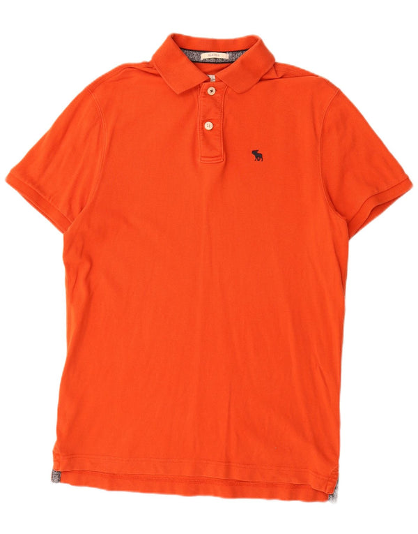 ABERCROMBIE & FITCH Mens Classic Classic Fit Polo Shirt Large Orange