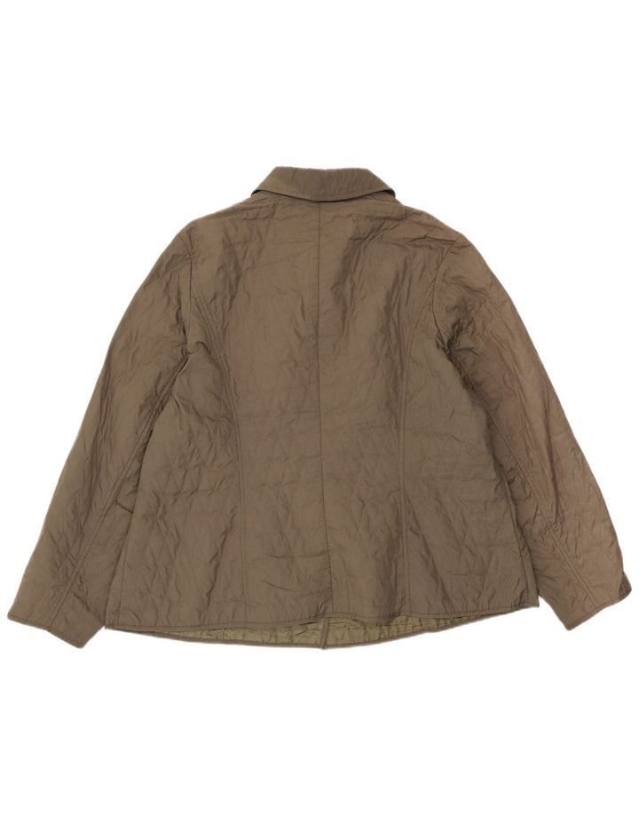 Giacca trapuntata da donna Marks & Spencer UK 22 3XL poliestere verde