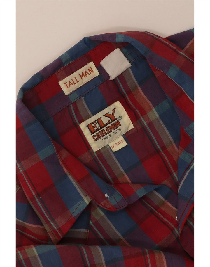 Camicia alta da uomo Ely Catteleman grande scozzese rosso