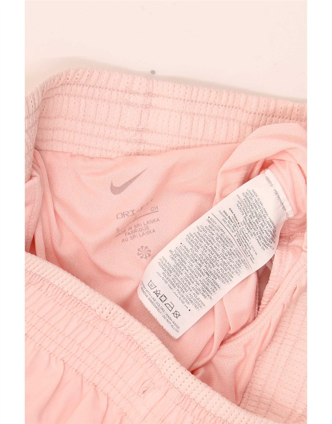 Pantaloncini sportivi Nike Dri Fit Graphic da donna UK 10 piccoli poliestere rosa