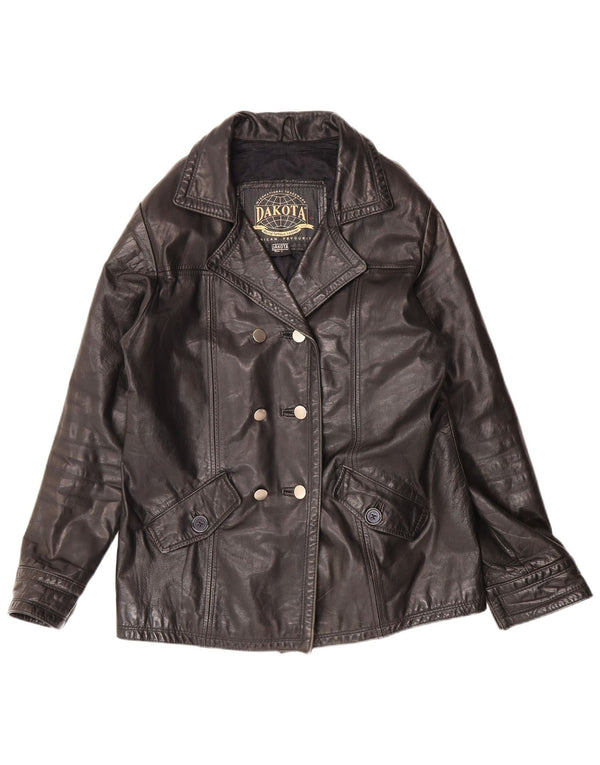 DAKOTA Giacca in pelle da donna UK 16 Grande classica in pelle nera