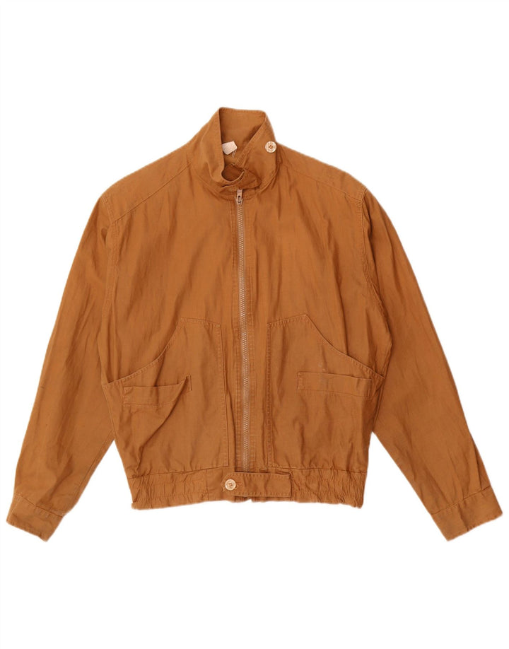 Giubbotto bomber vintage da donna IT 44 marrone medio