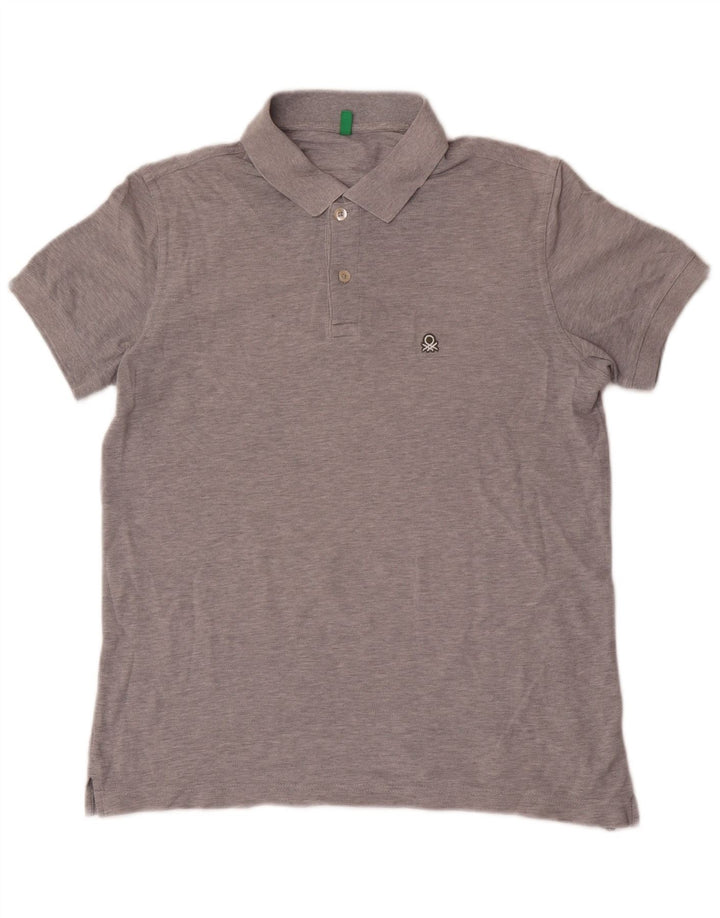 Polo Benetton Uomo Grigio Medio