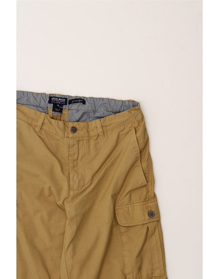 WOOLRICH Boys Cargo Shorts 15-16 Years W32 Brown Cotton Vintage Woolrich and Second-Hand Woolrich from Messina Hembry 