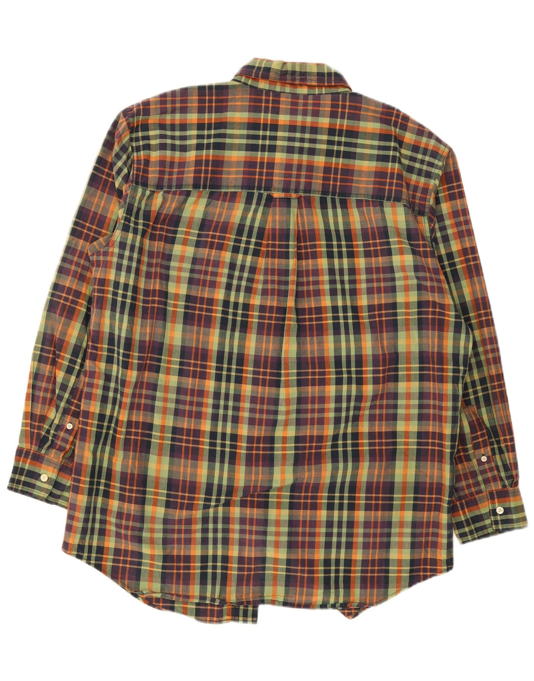 Chaps Camicia da uomo Easy Care, cotone a quadri verdi grandi