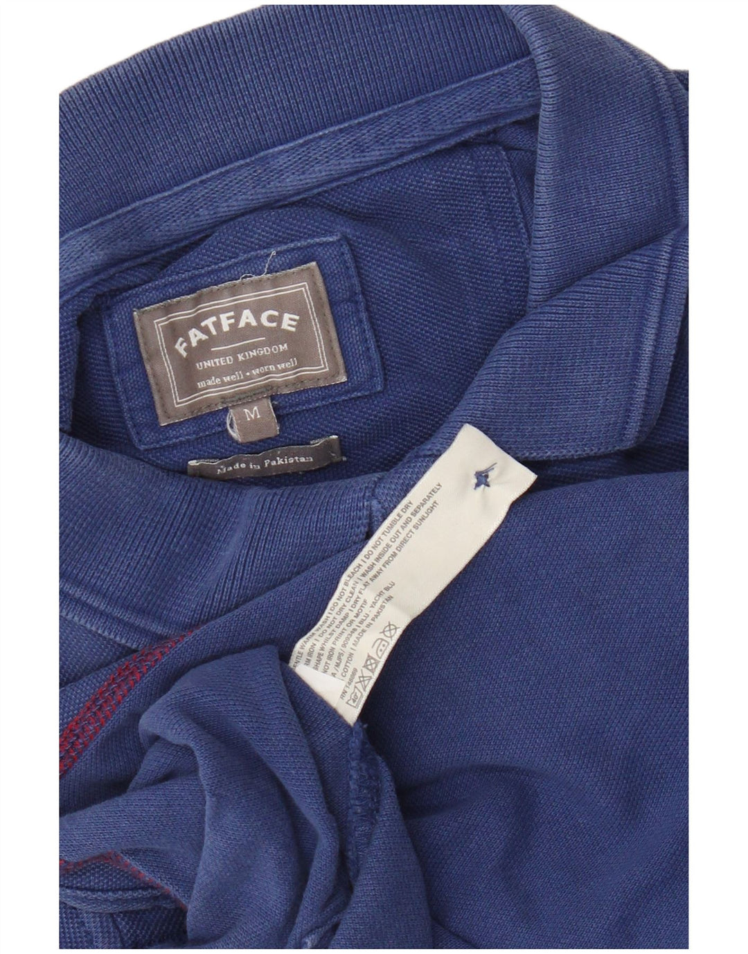Polo da uomo FAT FACE in cotone blu medio