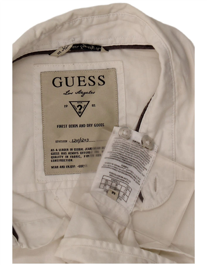 Camicia Guess Uomo Cotone Bianco Medio