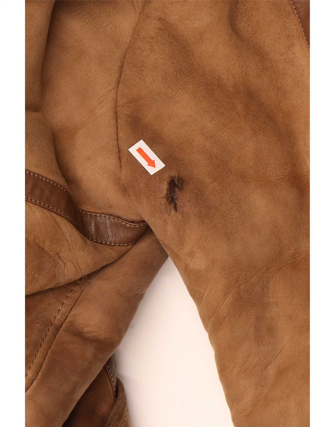 Cappotto in shearling vintage da donna UK 14 Marrone medio