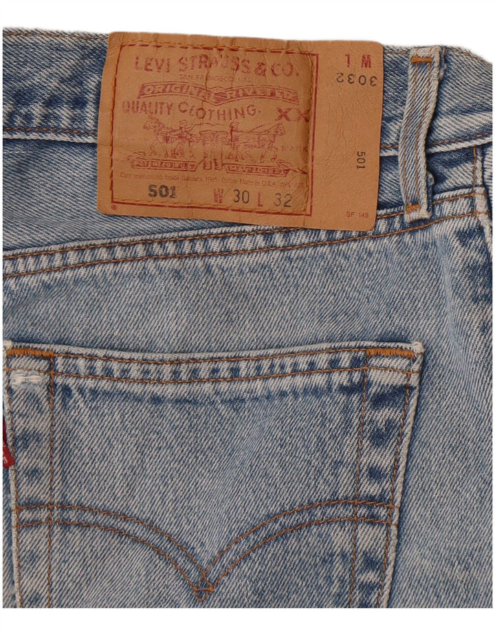 Pantaloni caldi a vita alta in denim 501 Levi's da donna W30 blu medio